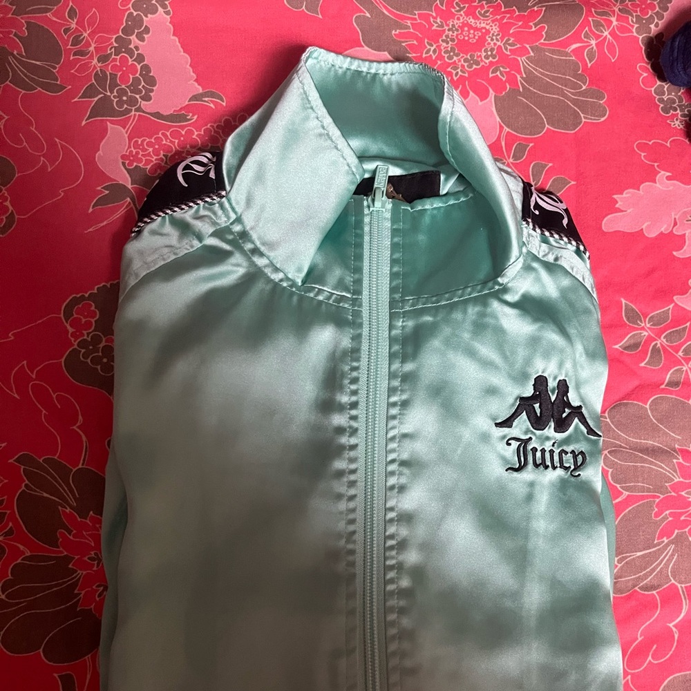 Juicy X Kappa collab mint green zip up